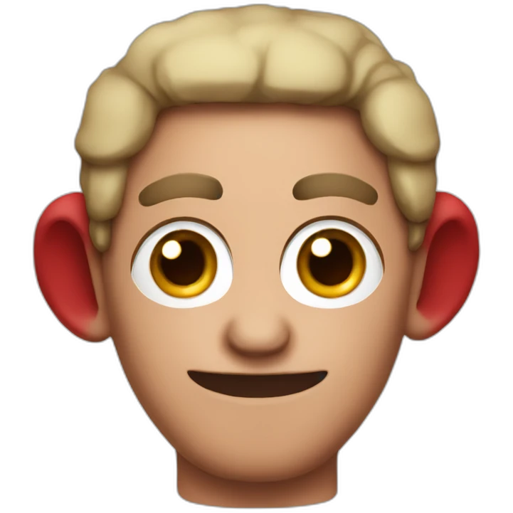 Horned Netanyahu with red skin emoji