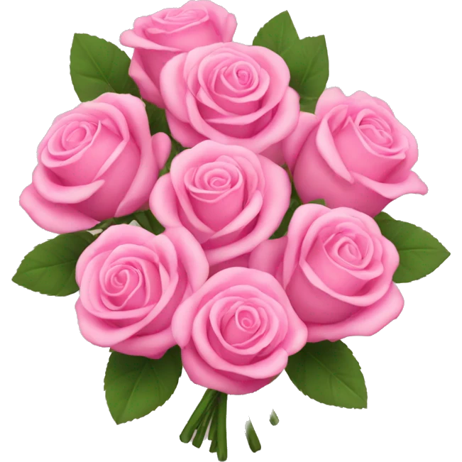 Bouquet of pink roses emoji