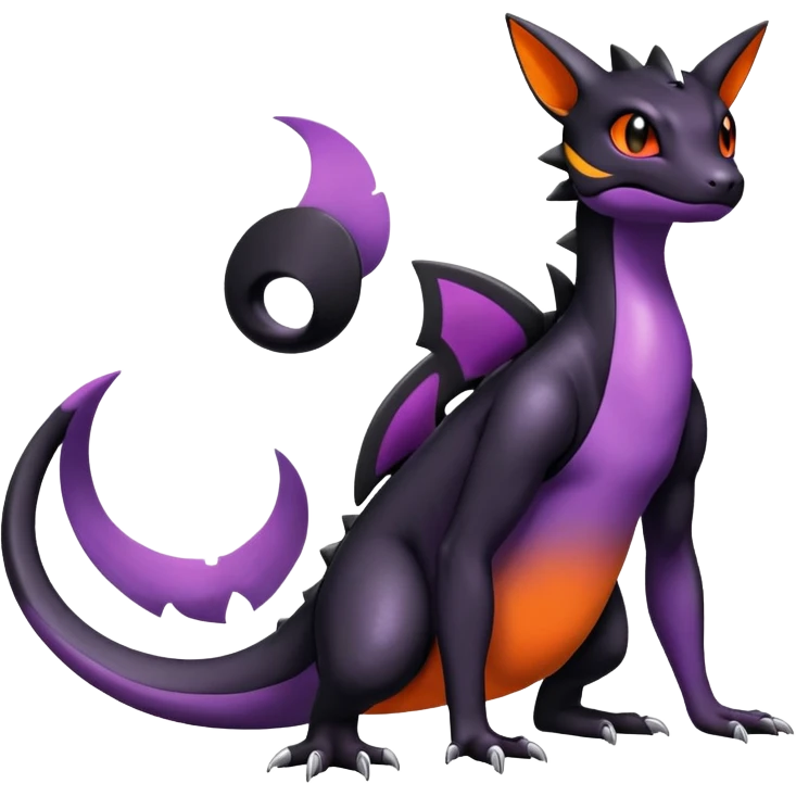 Salandit-Umbreon-Charmeleon-Fakémon-hybrid-creature (full body)  emoji