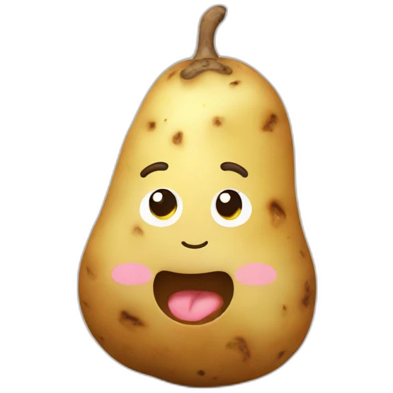 Kawaii potato emoji