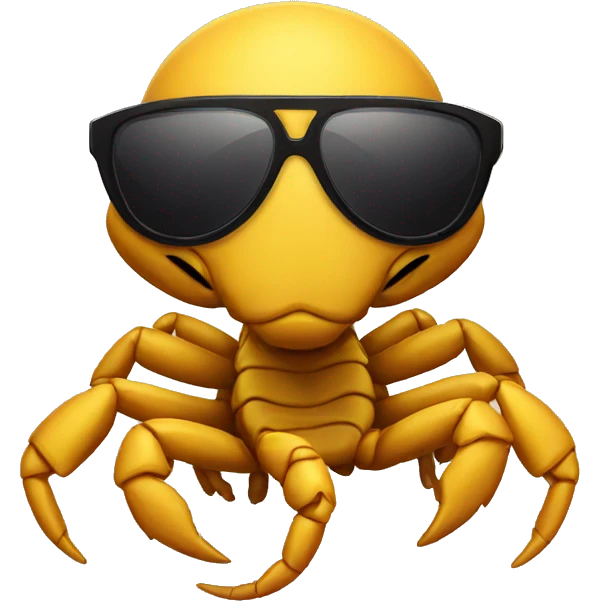 Scorpion with sunglasses emoji