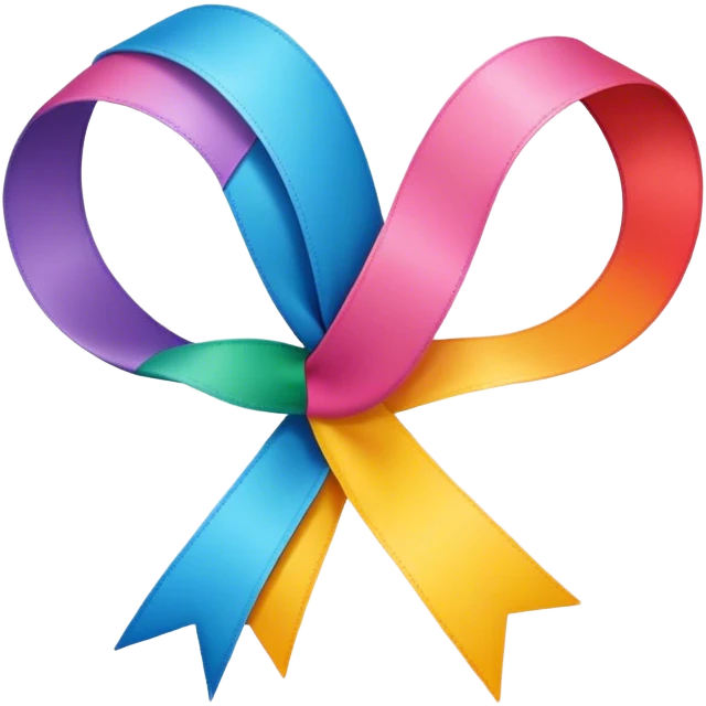 Ribbon colorful  emoji
