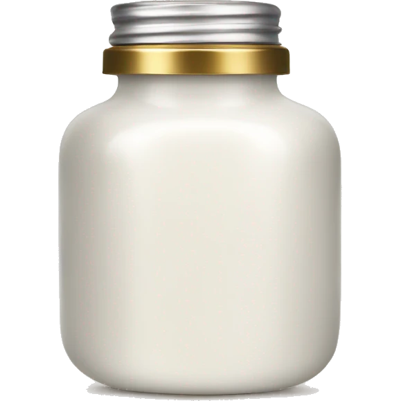 white gold body oil jar emoji