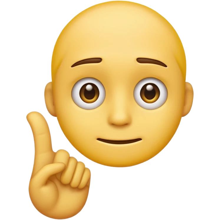 A straight face emoji with a slight look of disgust, a horizontal hand where the neck would be. All yellow. It should be a normal emoji with no body parts except the floating hand. One hand. emoji