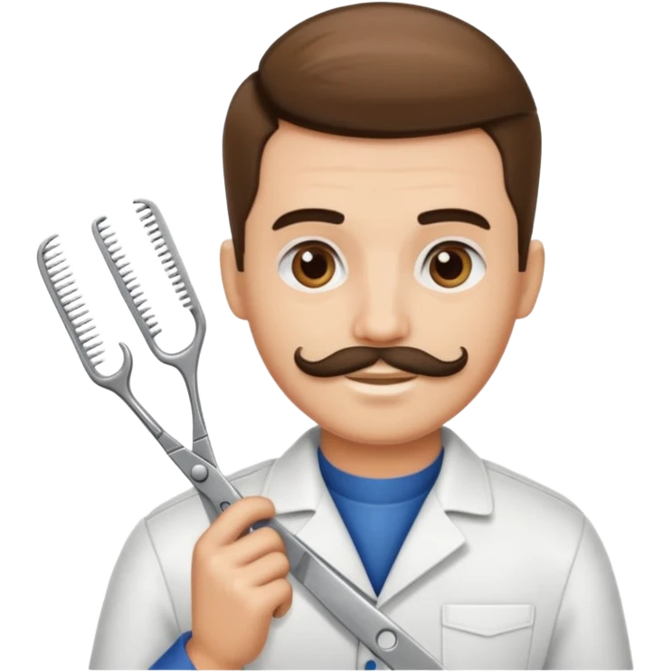 barber shop, scissors & comb. emoji