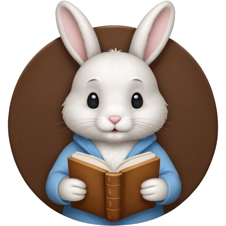 🐰📖☕ Cozy reading bunny emoji