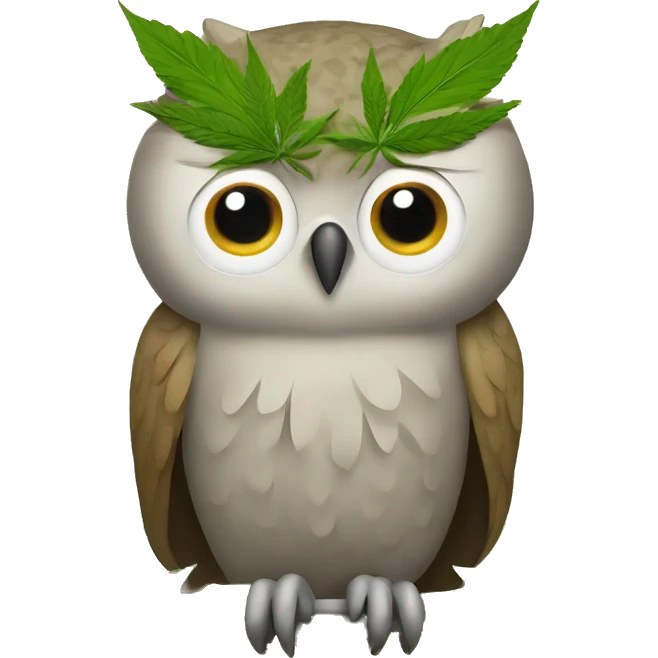 owl with hemp  emoji