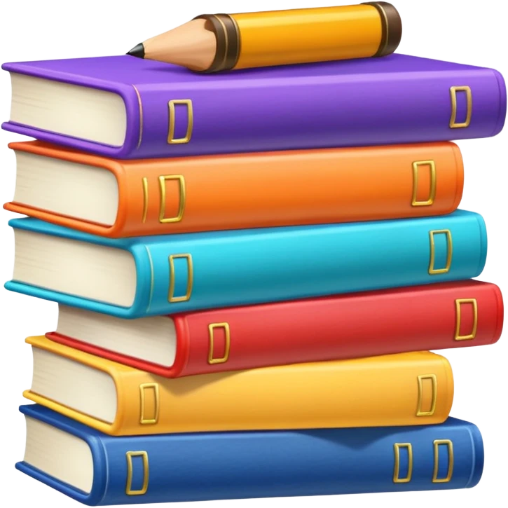 colorful books emoji