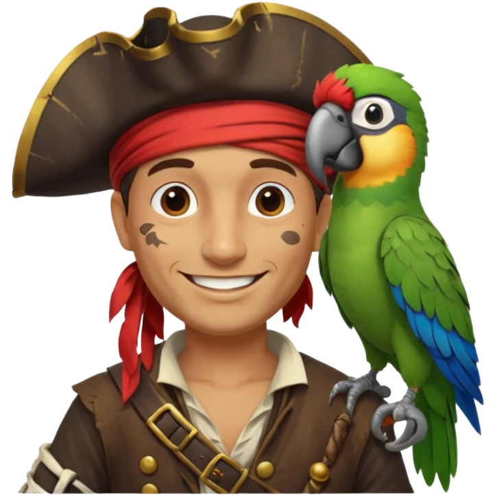 pirate and parrot emoji