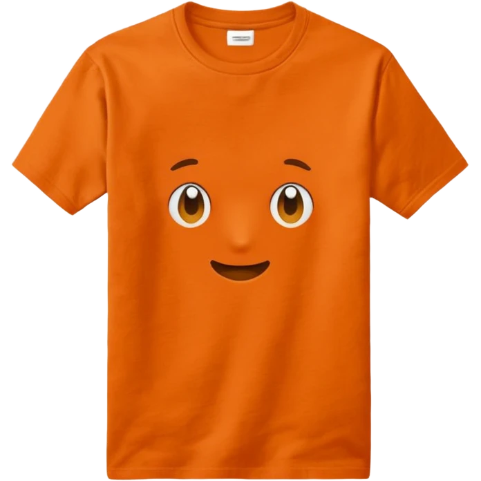 orange tshirt without pocket emoji
