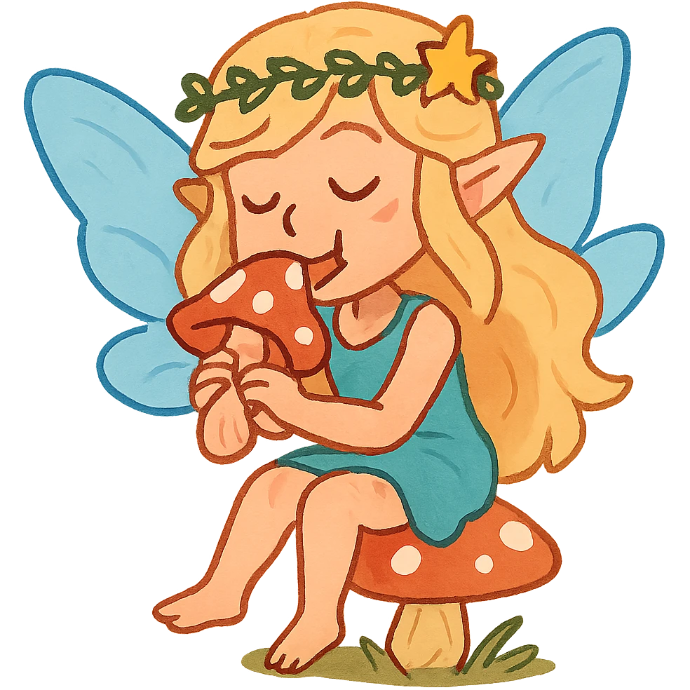 fairy eating mushroom emoji