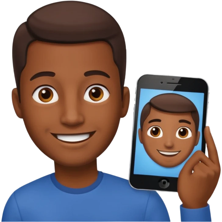 a man making a slideshow presentation emoji