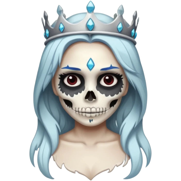 An attractive Alaskan princess, full body, facing to the right. In the style of your bleeding skull art. Full body facing in the right side of the screen emoji