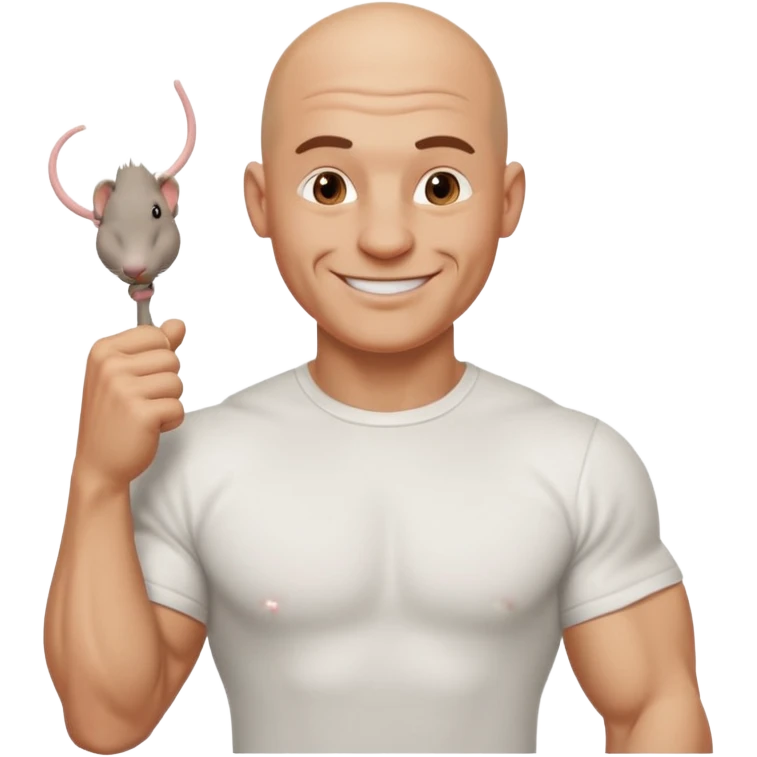 Mr clean with rat tail emoji