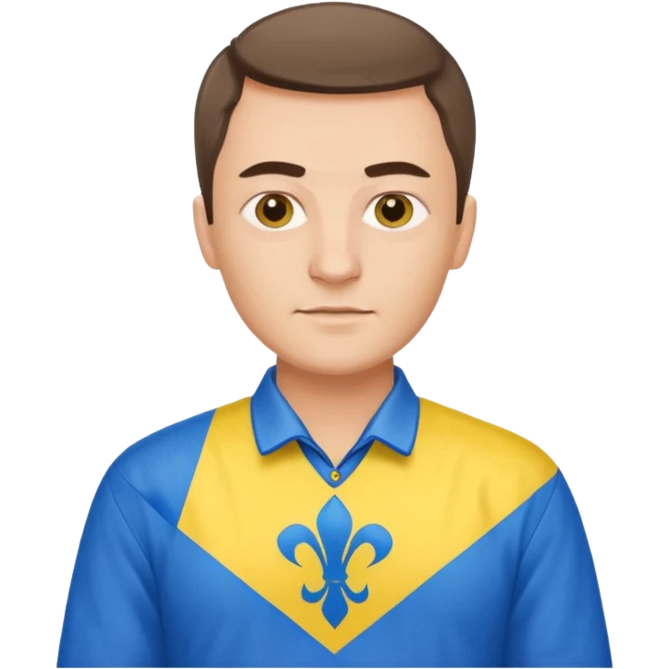 a Ukrainian man holding a Ukrainian flag emoji