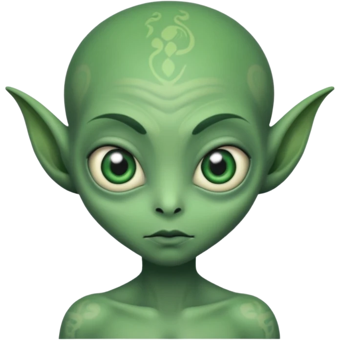 alien with tattoo emoji
