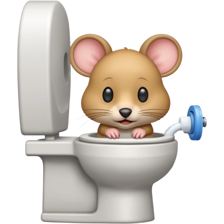 Una ratita sentada en el wc emoji