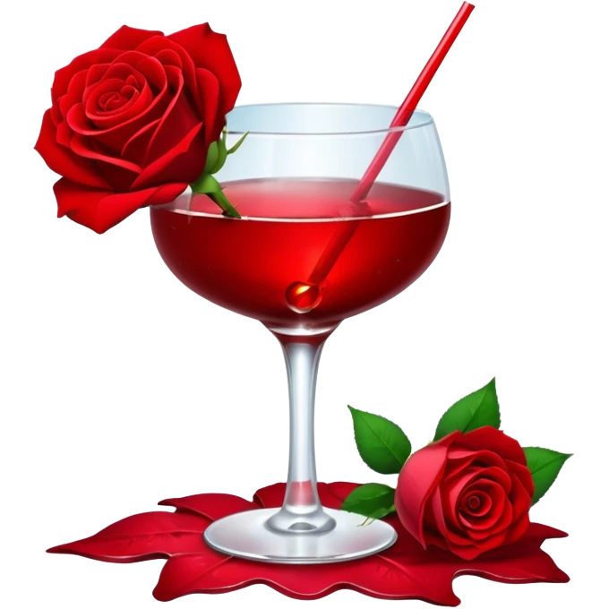 🍸+🍹🖤+🌹 emoji