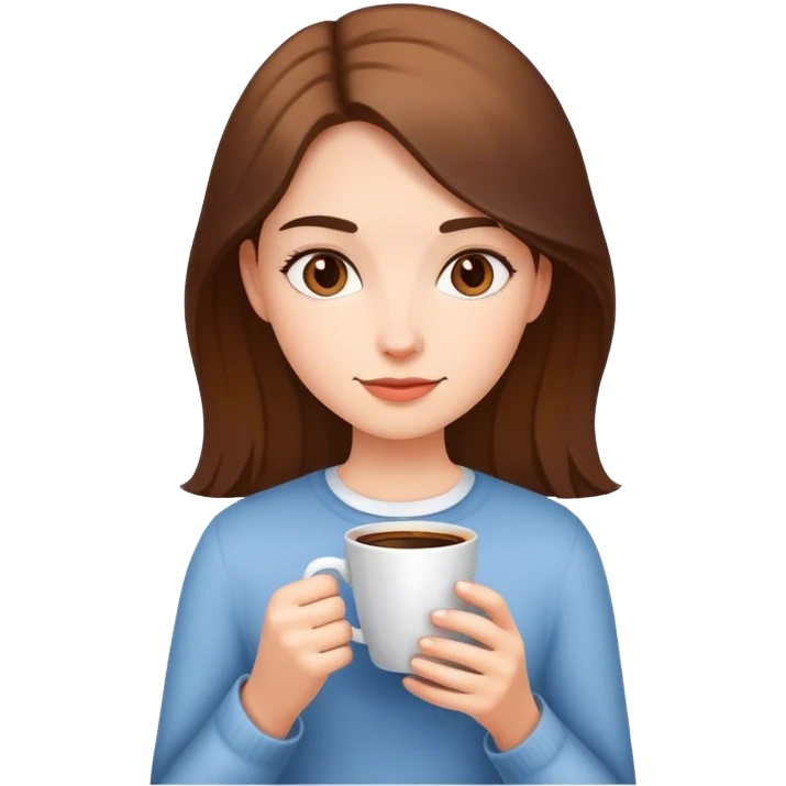 girl with coffee emoji