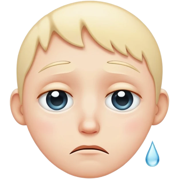 sad face with tear emoji