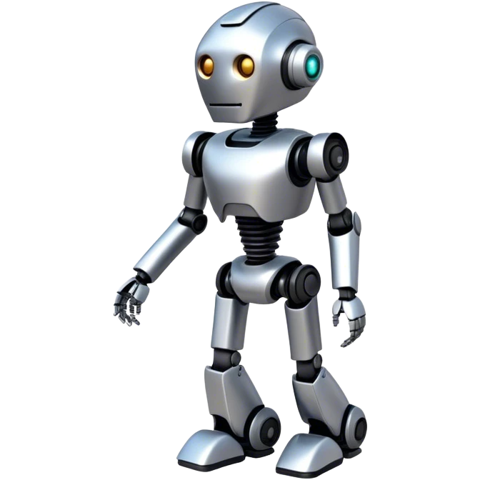 robot walking with profile view to the front emoji