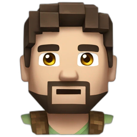 Realistc steve from minecraft emoji
