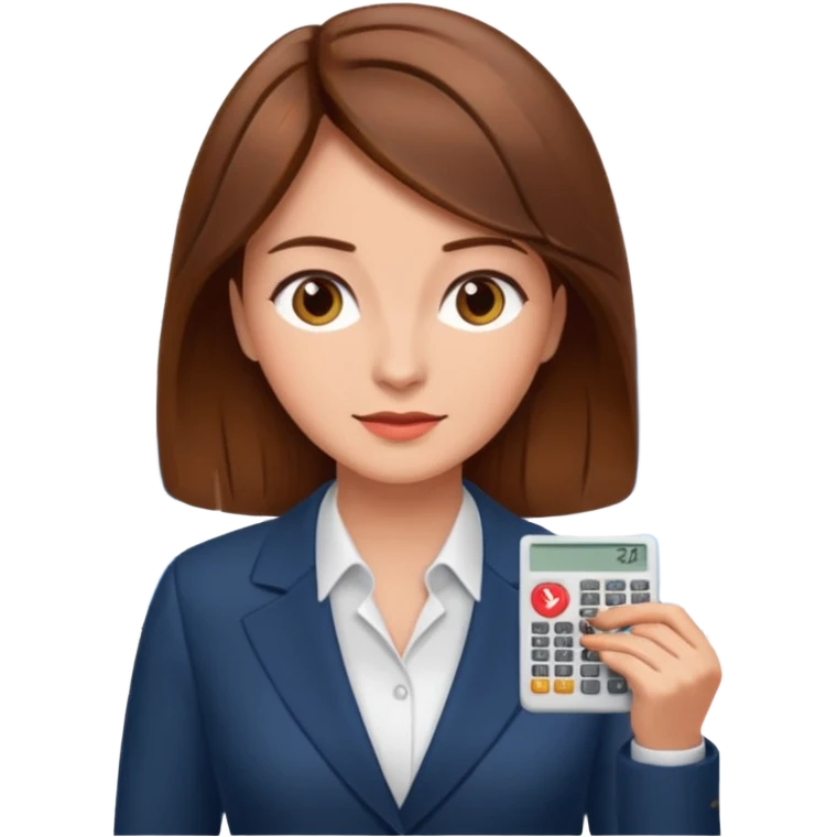 economist woman, brown hair, finance chart emoji
