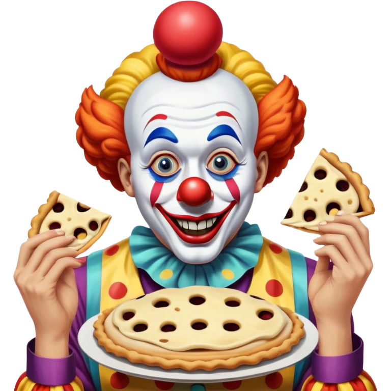 Icon for Comedy Movie: A vintage movie poster-style design with a humorous scene. Include a clown, slapstick elements, and exaggerated facial expressions. Bright colors, funny props like pies or banana peels, and a lighthearted atmosphere. Retro cinematic feel. Transparent background. emoji
