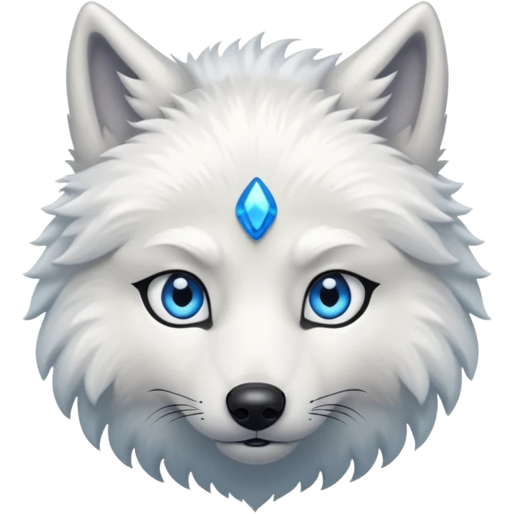 White wolf emoji emoji