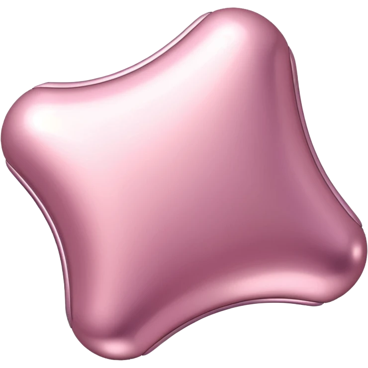 light pink metallic 3d abstact shape emoji
