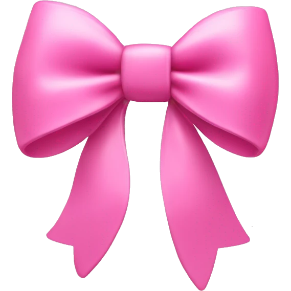 Cute pink 3D bow emoji