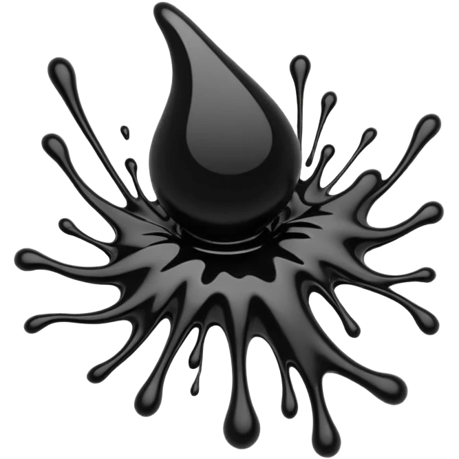 black ink splatter emoji