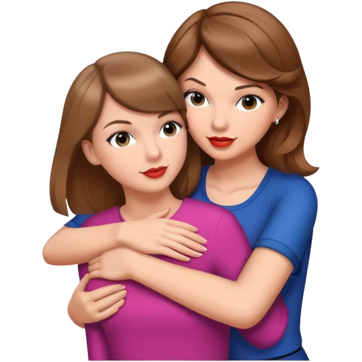 Taylor Swift hugging a girl with brown hair Created just now emoji