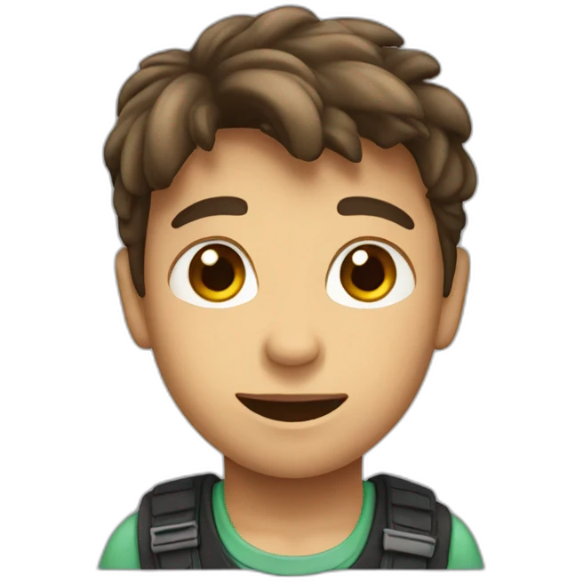 a boy with a fly emoji