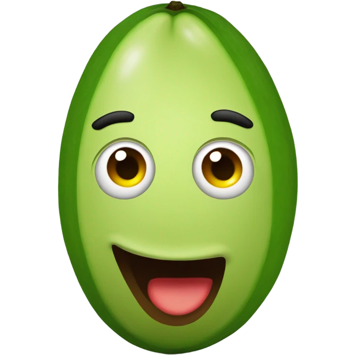 aguacate con ojos y moño emoji