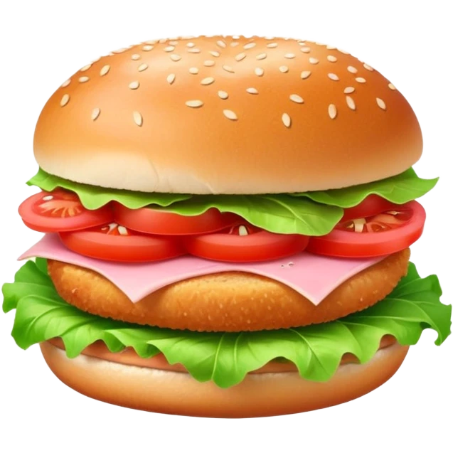 Pink chicken sandwich emoji