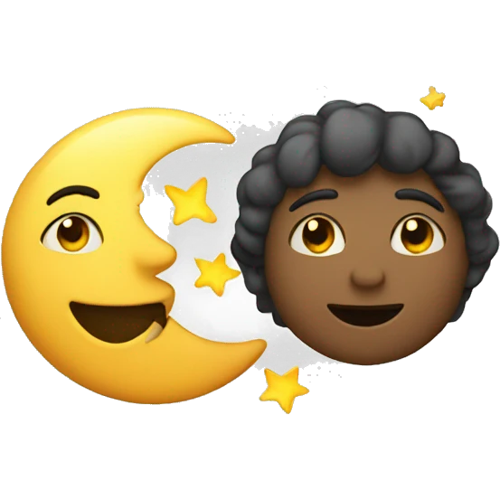 Stars and moon emoji