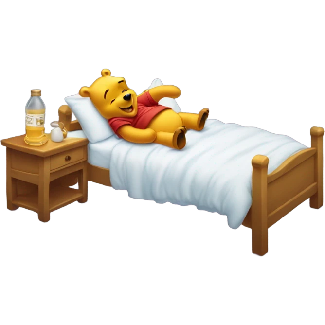 Winne the Pooh waking up emoji