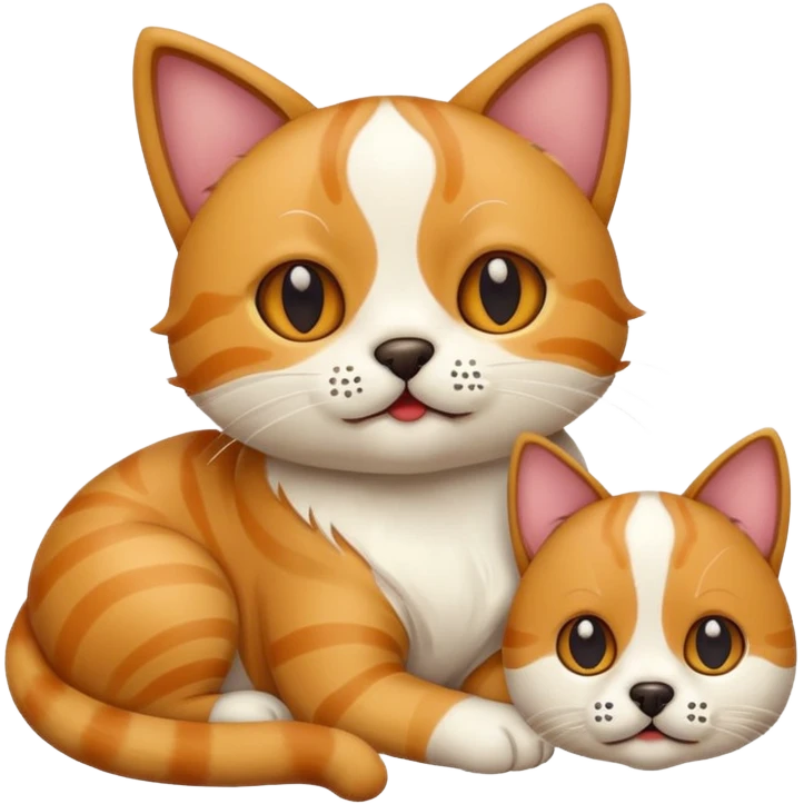 cat mix with dog emoji