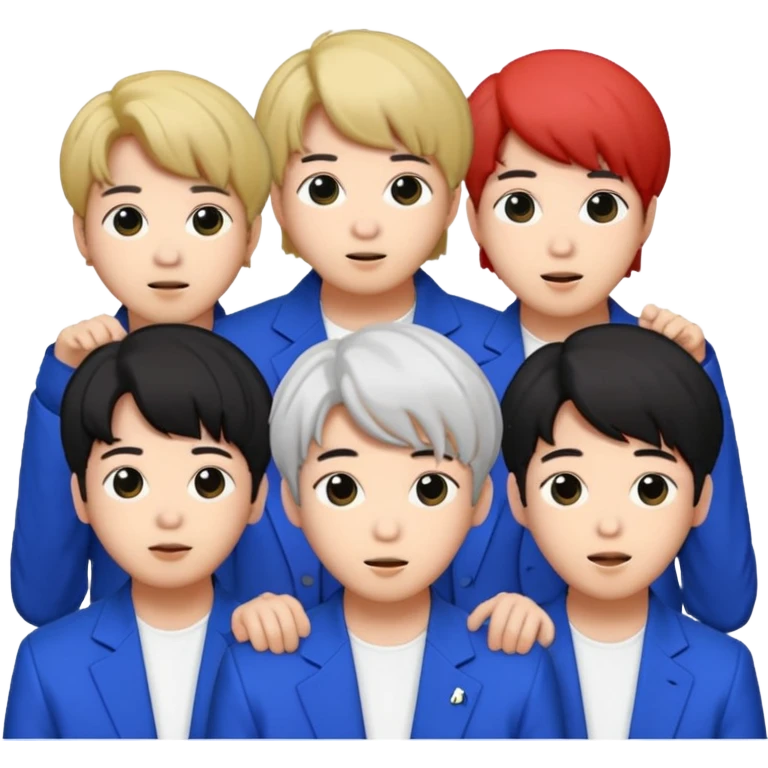 Puedes crear unos emoticonos de la banda de kpop BTS, su logo, el logo de su fandom, y a ellos emoji