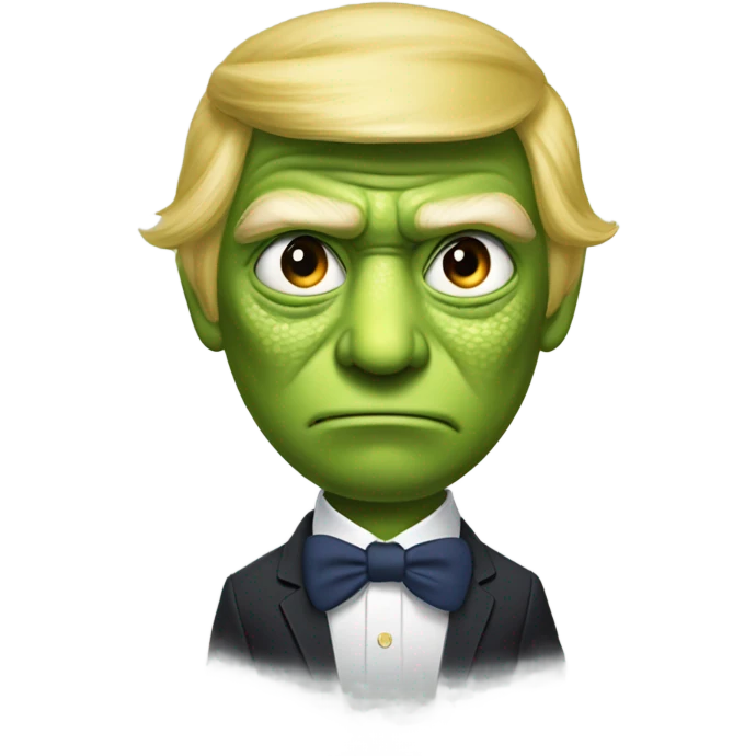 Trump is secretly a lizard man and has a lizard tail emoji
