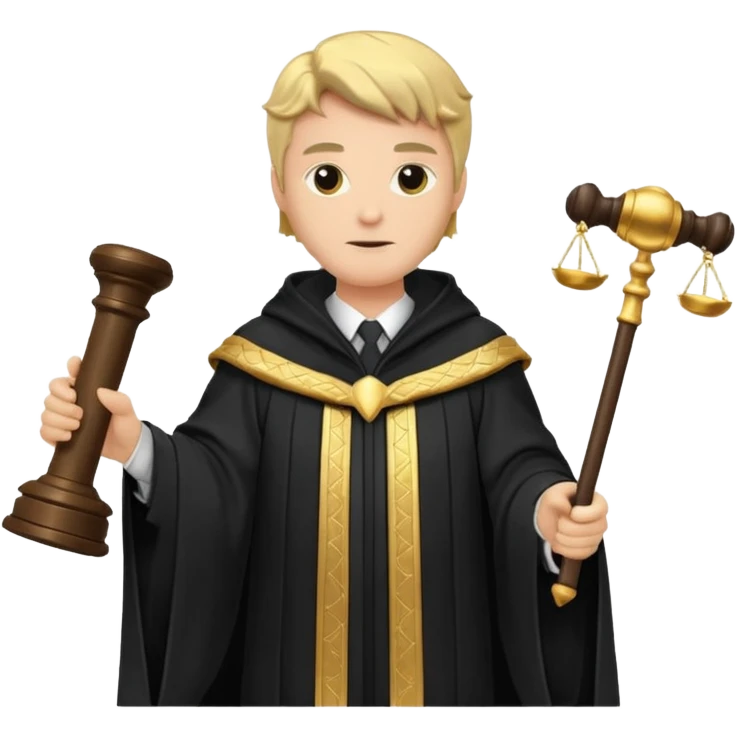 Fancy judge with golden scales emoji