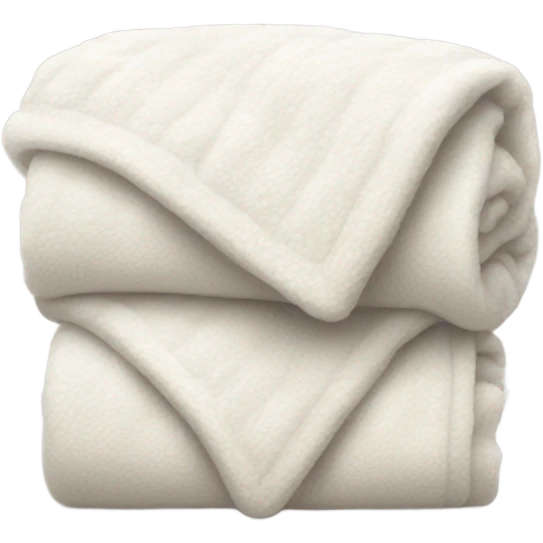 Cozy white blanket emoji
