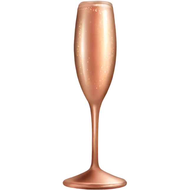 Rose gold color champagne emoji