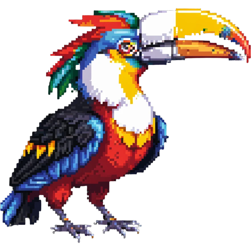 tucano bird with vibrant beak emoji