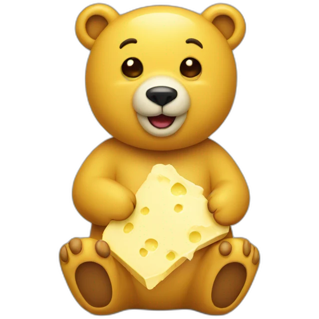 yellow bear with butter emoji