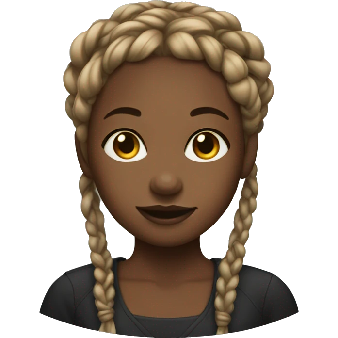 Black girl with braids emoji