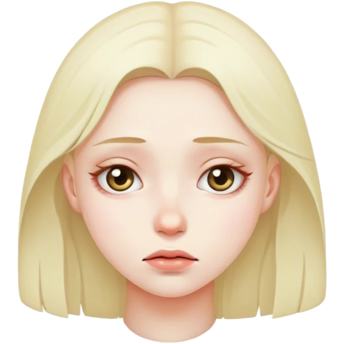 Girl with tired eyes  emoji