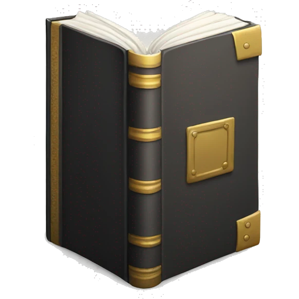 closed book, white cover emoji
