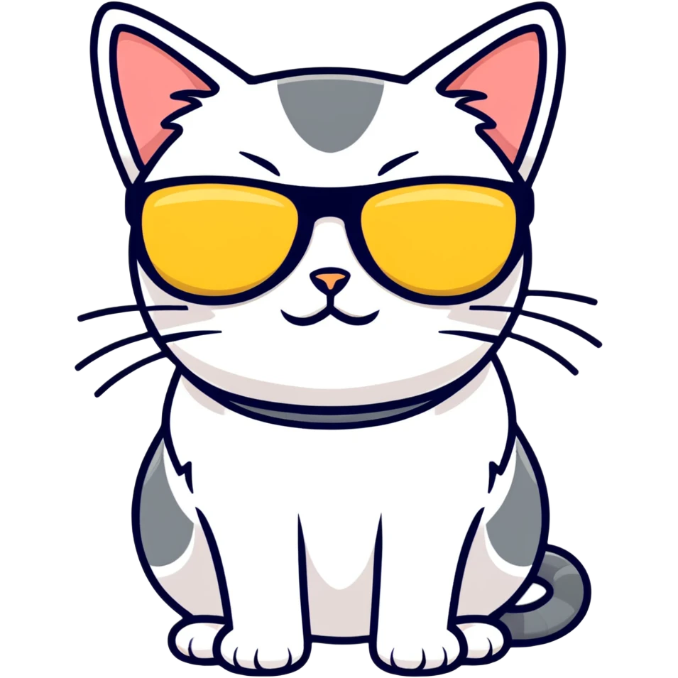 Cat with sunglasses emoji
